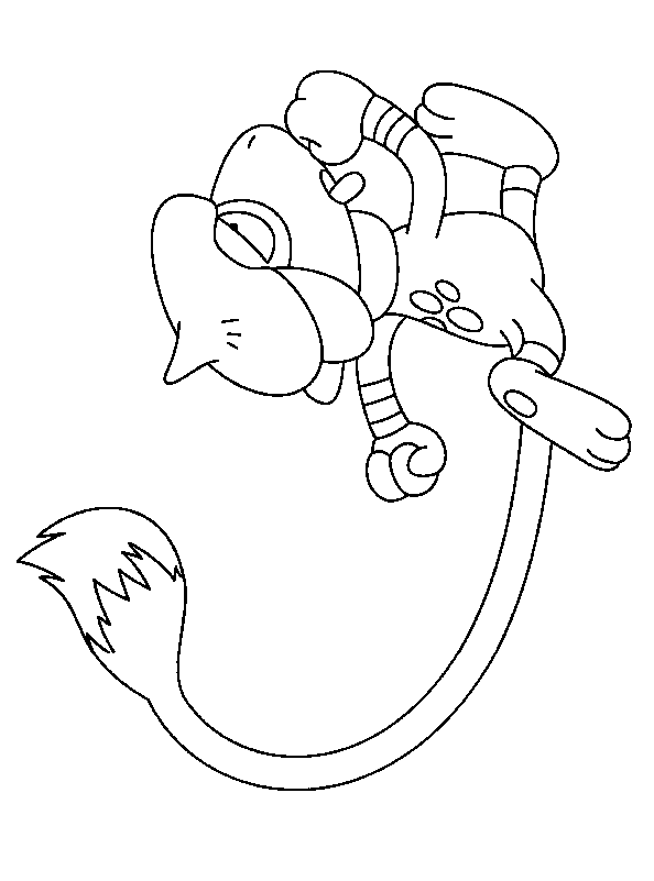 Plansa de colorat cu Pokemon 53 49